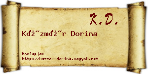 Kázmér Dorina névjegykártya